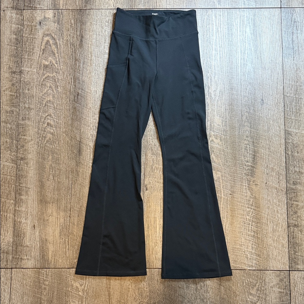 Abercrombie Kids YPB High-Waist Black Flare Yoga Pants